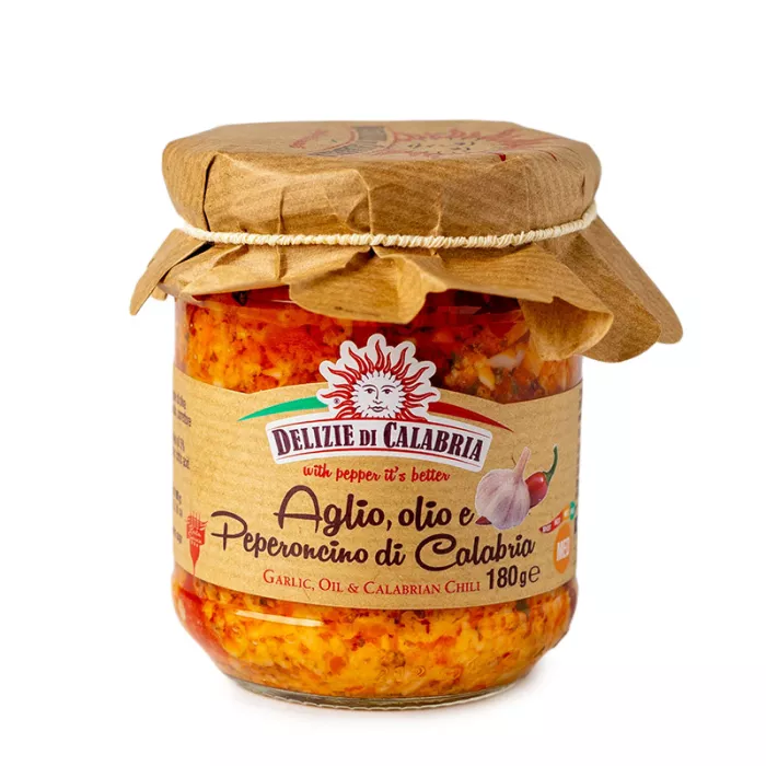 Delizie di Calabria zmes cesnaku a chilli papričiek v oleji 180g