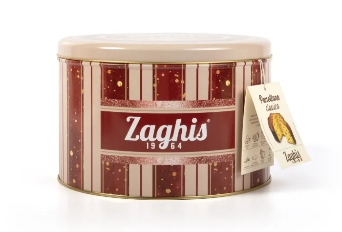 Zaghis Panettone s čokoládovým krémom v plechovom boxe 800g