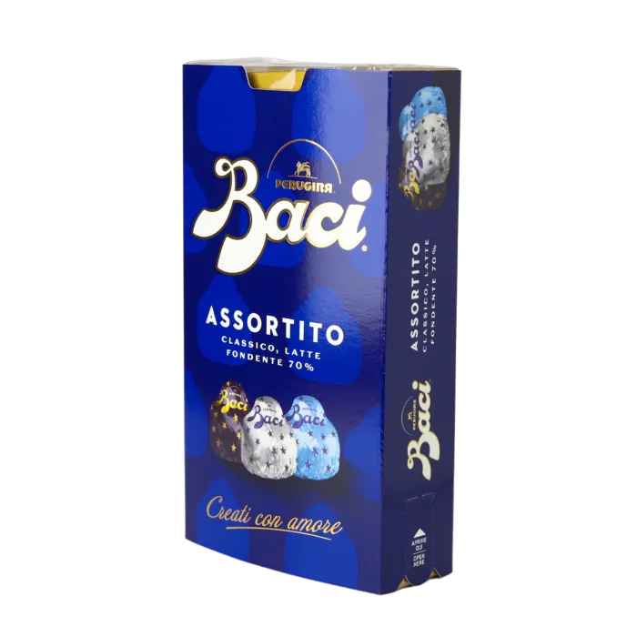 Perugina Baci pralinky z bielej, mliečnej a horkej čokolády v krabičke 200g