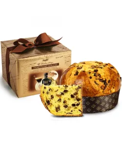 Zaghis Panettone s kúskami karamelovej čokolády s kávovým krémom so ženšenom a ginom 800g thumbnail-1